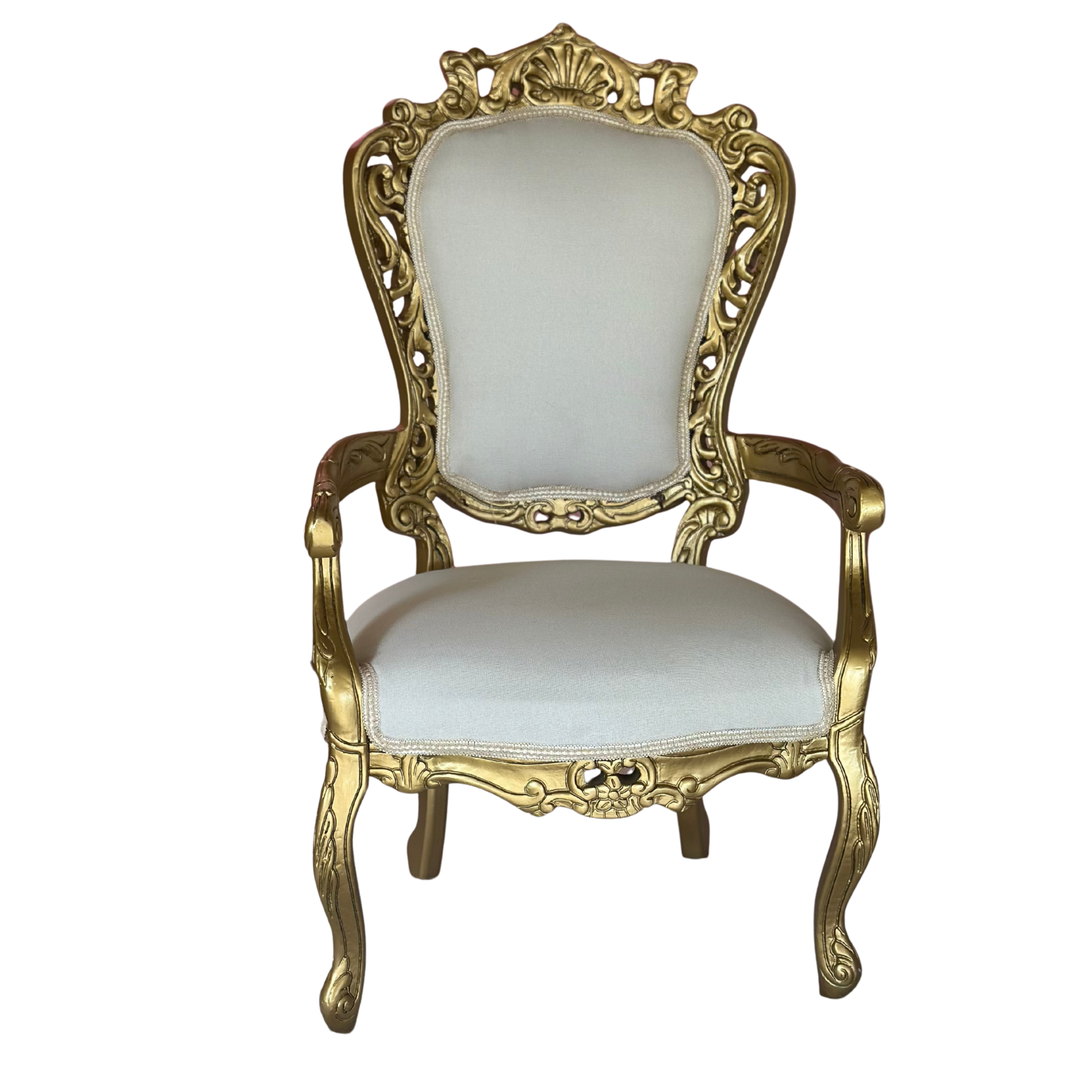 Silla quinceañera dorada