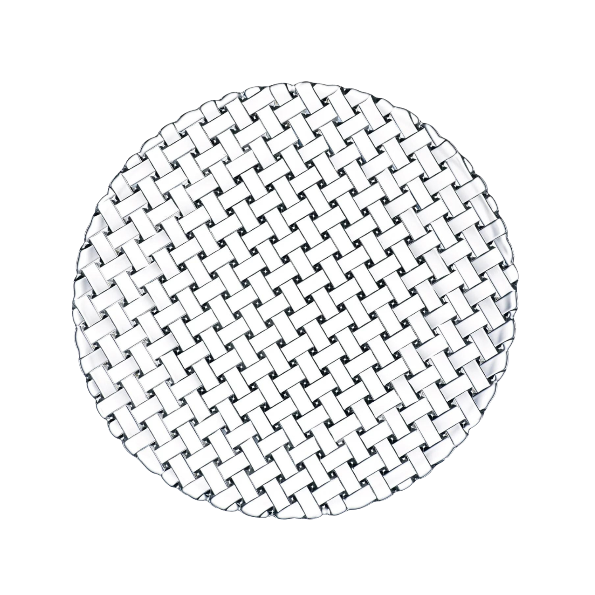 Plato base tejido clear