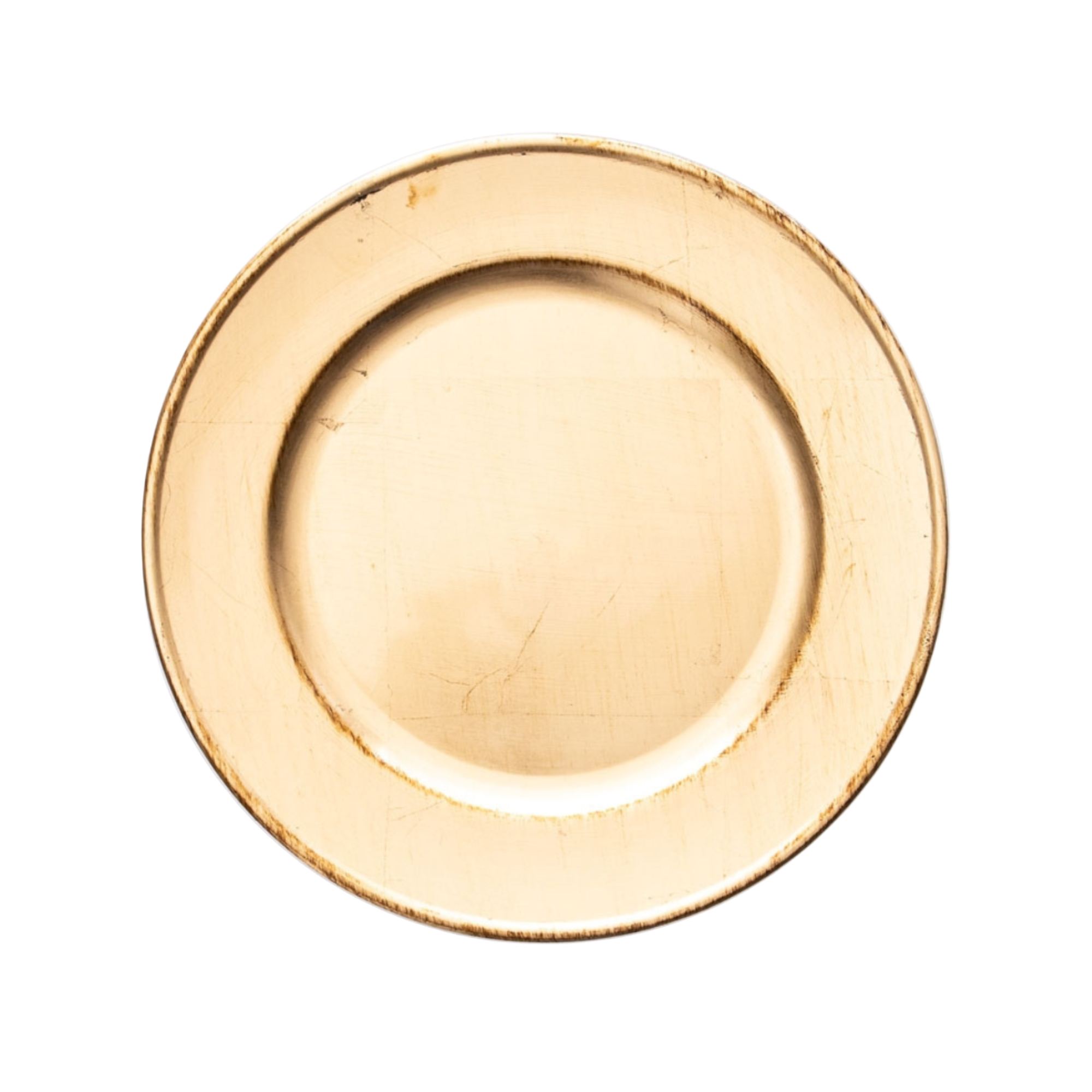 Plato base dorado rasgado