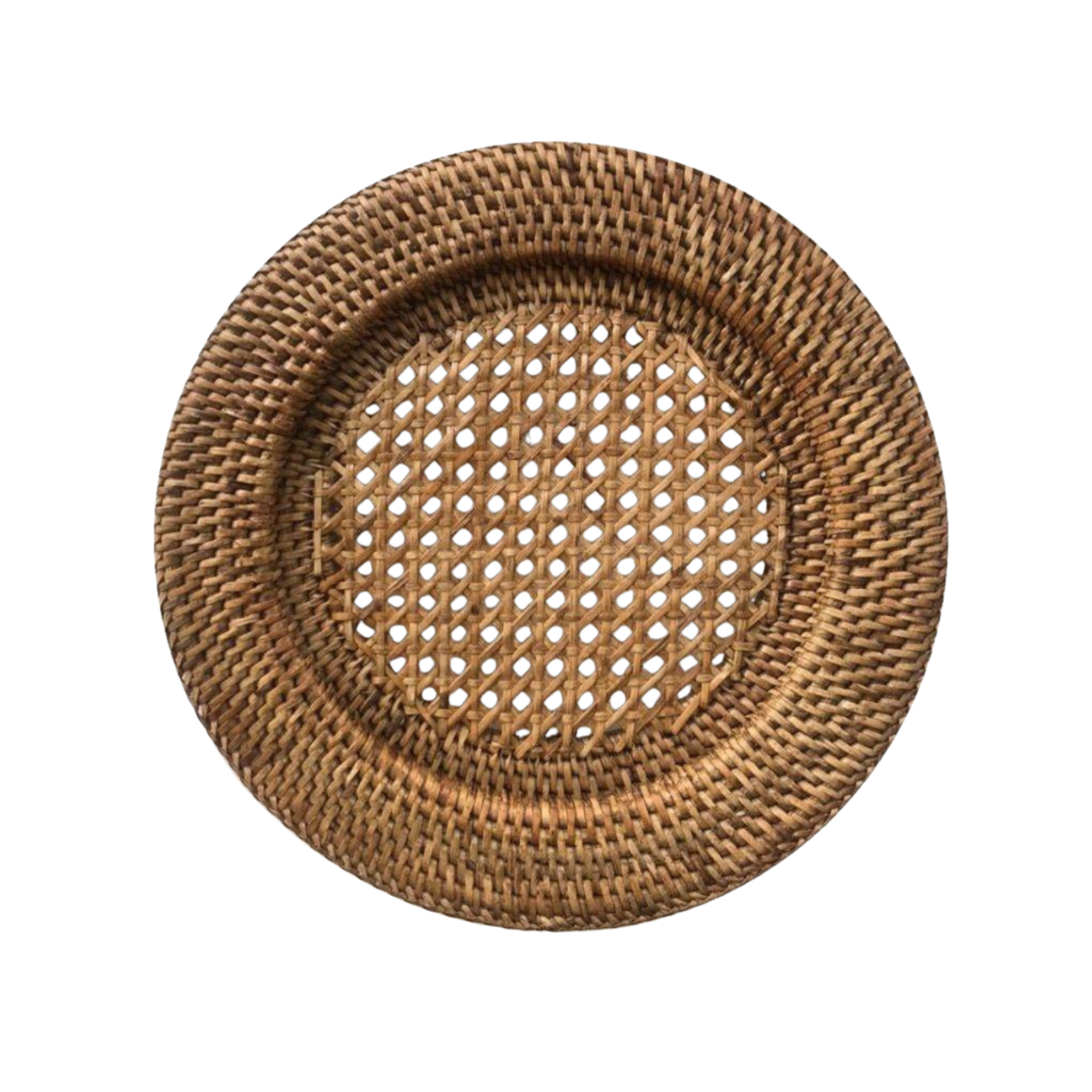 Plato base mimbre natural