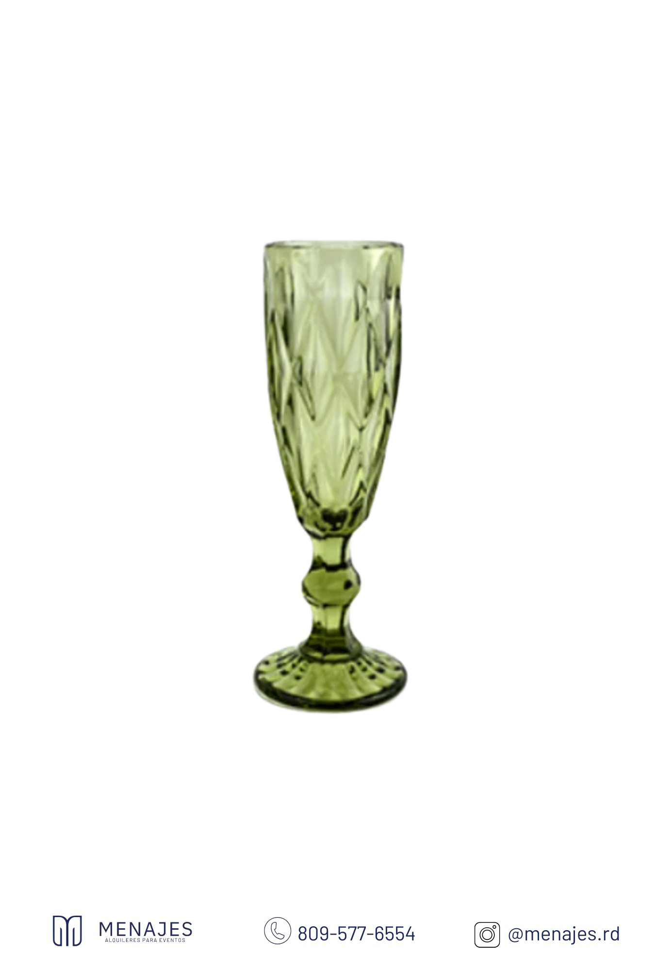 Copa tallada champaña verde