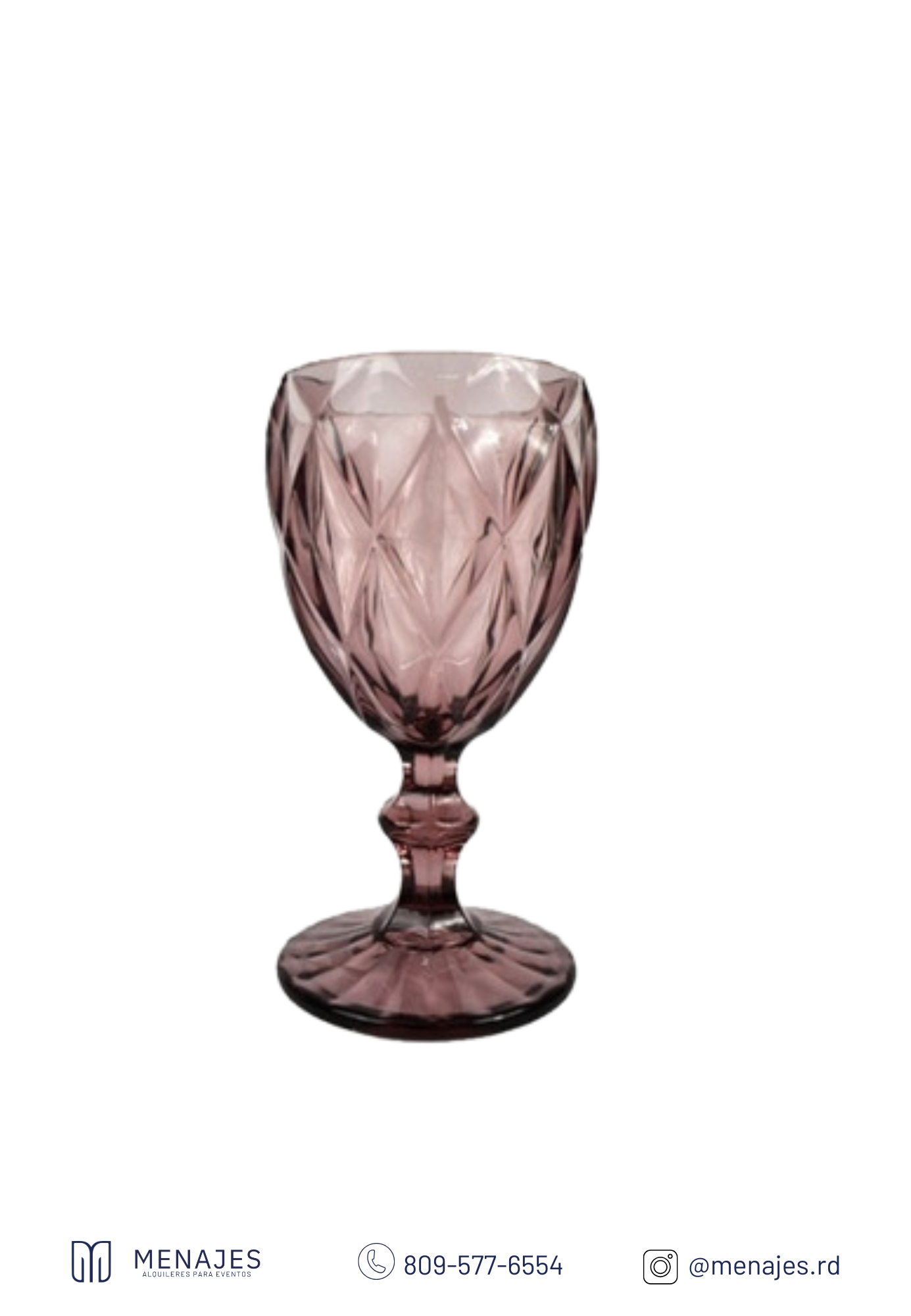 Copa tallada agua rosada