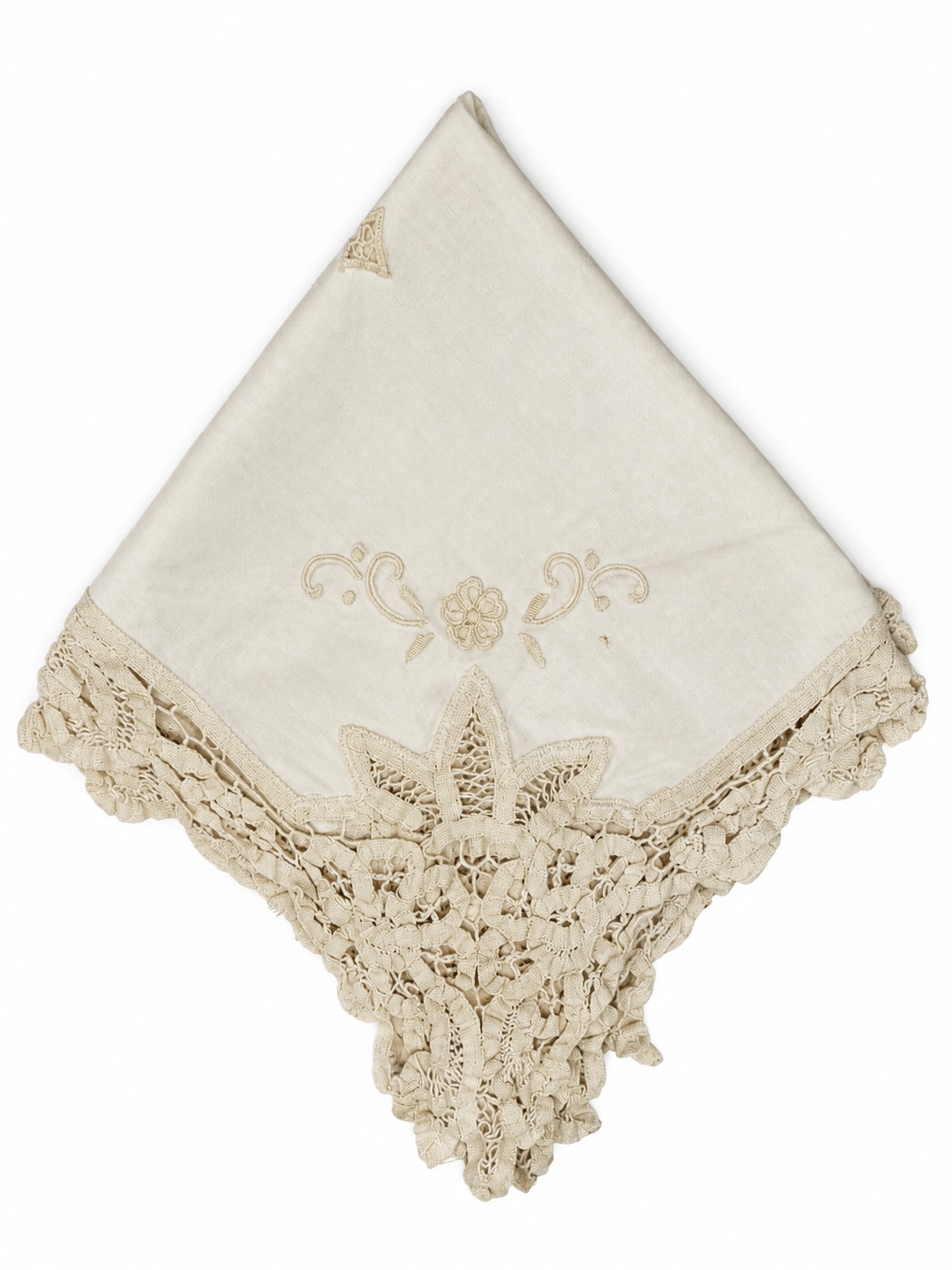 Servilleta Boho crema bordado