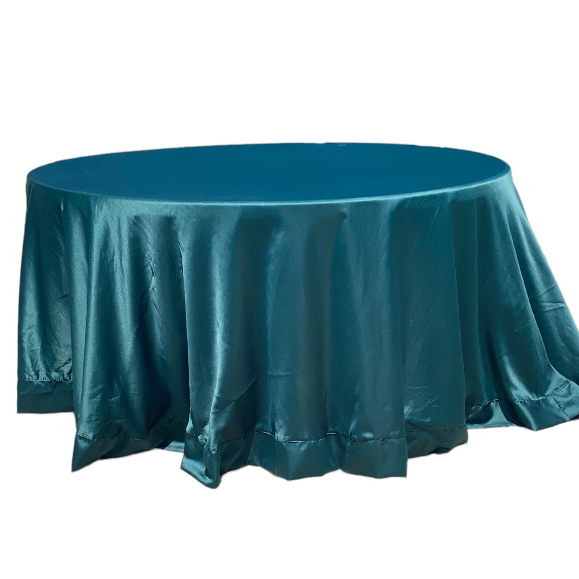 Mantel verde esmeralda redondo
