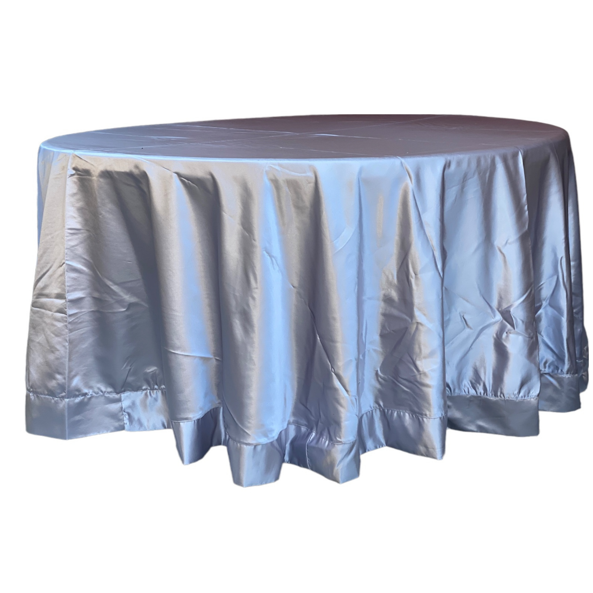 Mantel plateado redondo