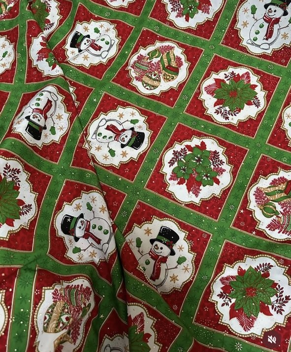 Tope cuadros rojos navidad