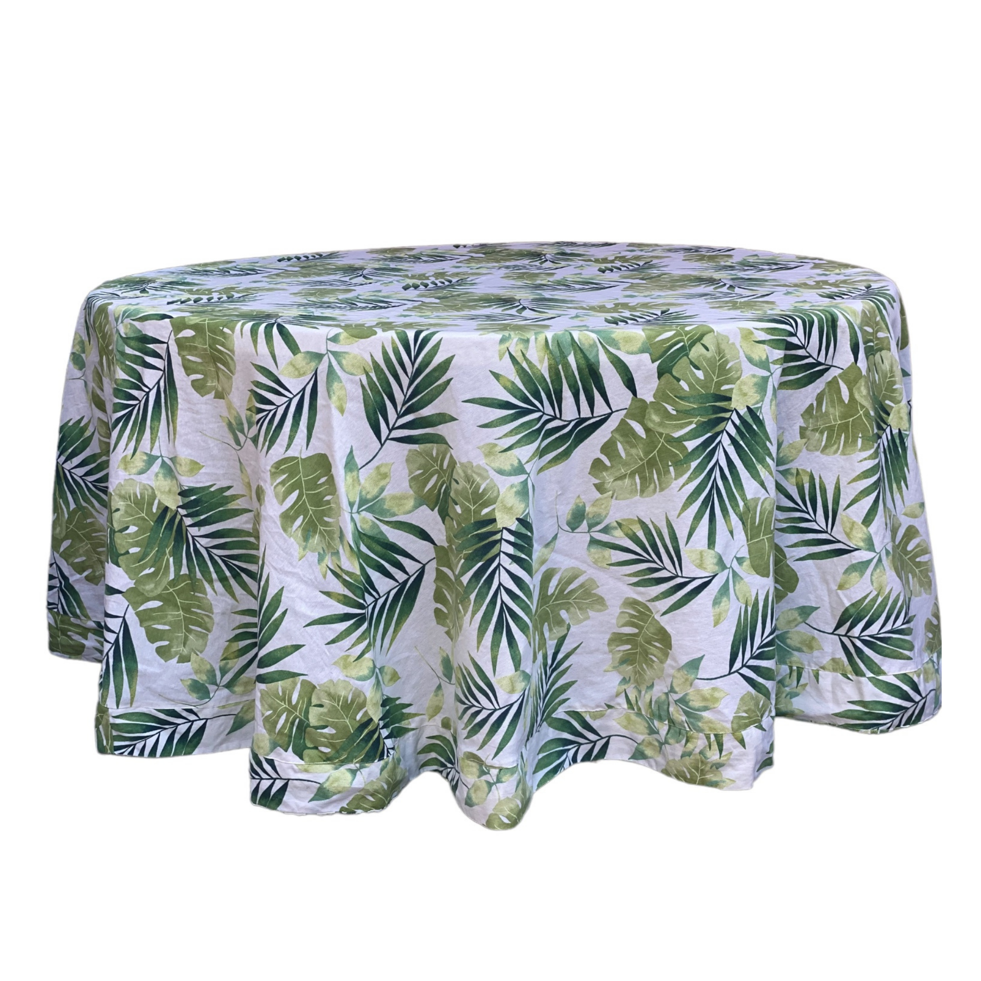Mantel tropical de hojas verde