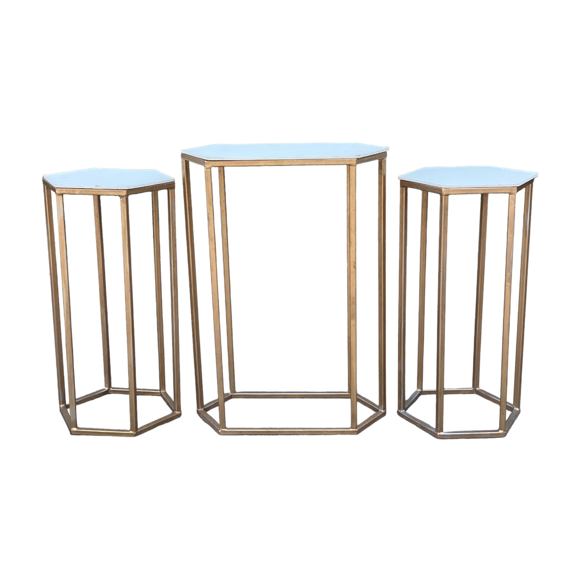 Juego de mesa en hierro hexagonal