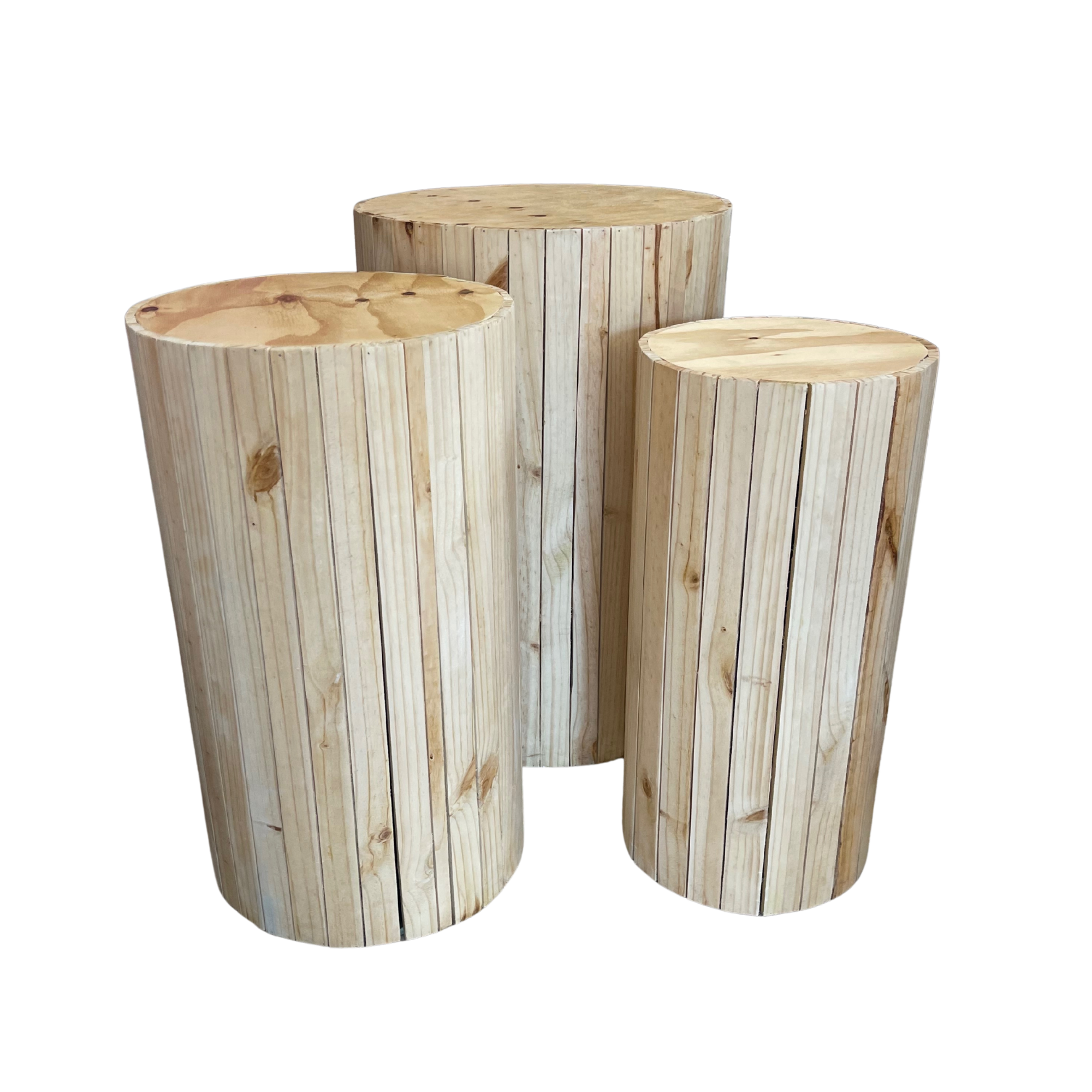 Juego de cilindros rústicos