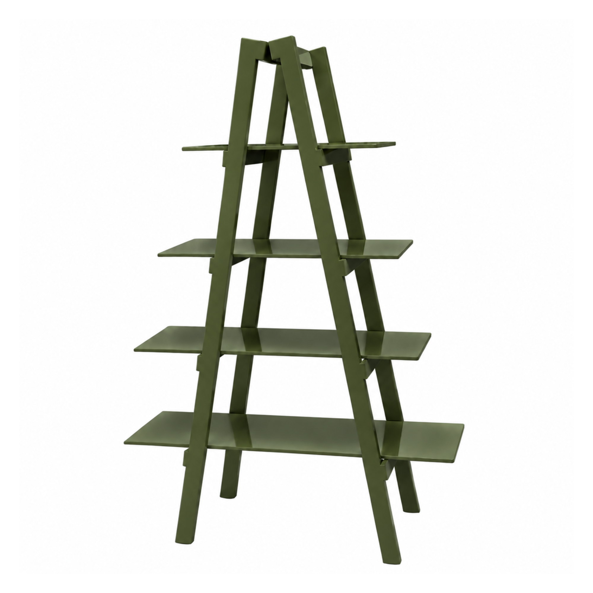 Escalera tijera verde militar