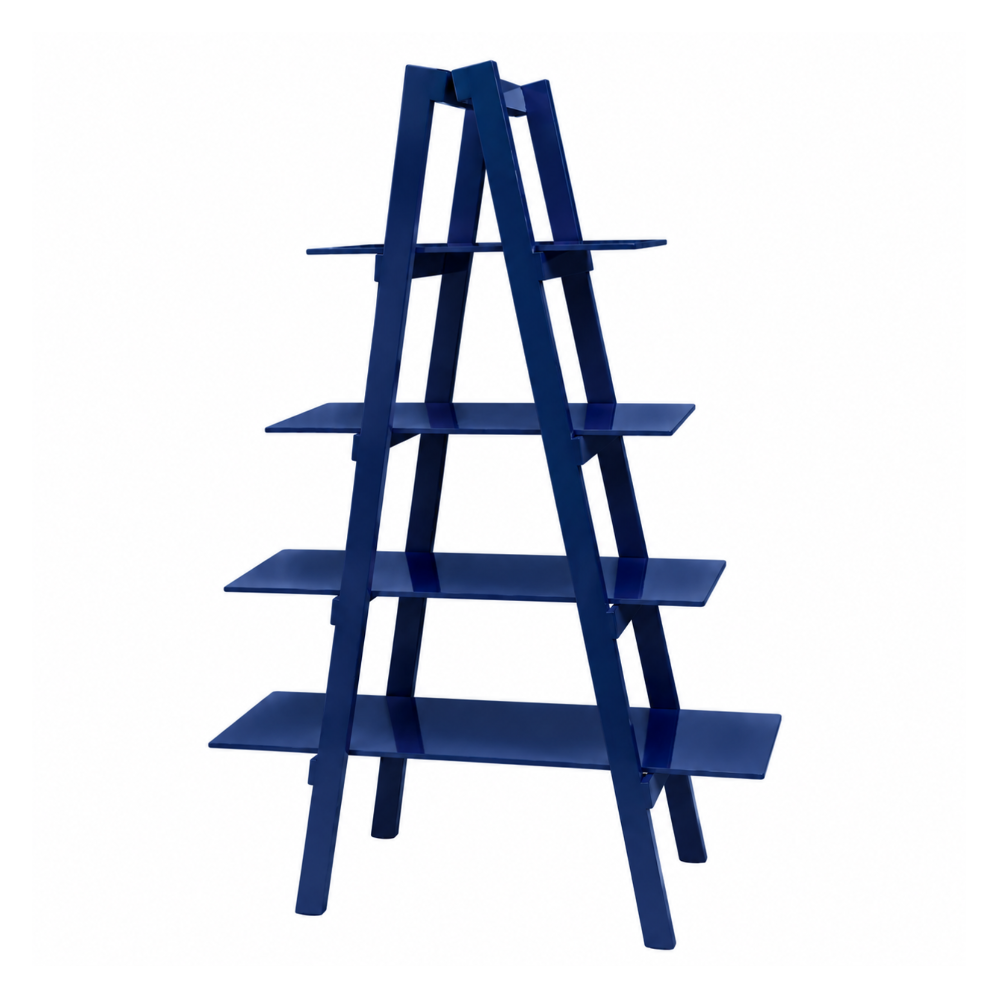 Escalera tijera azul rey