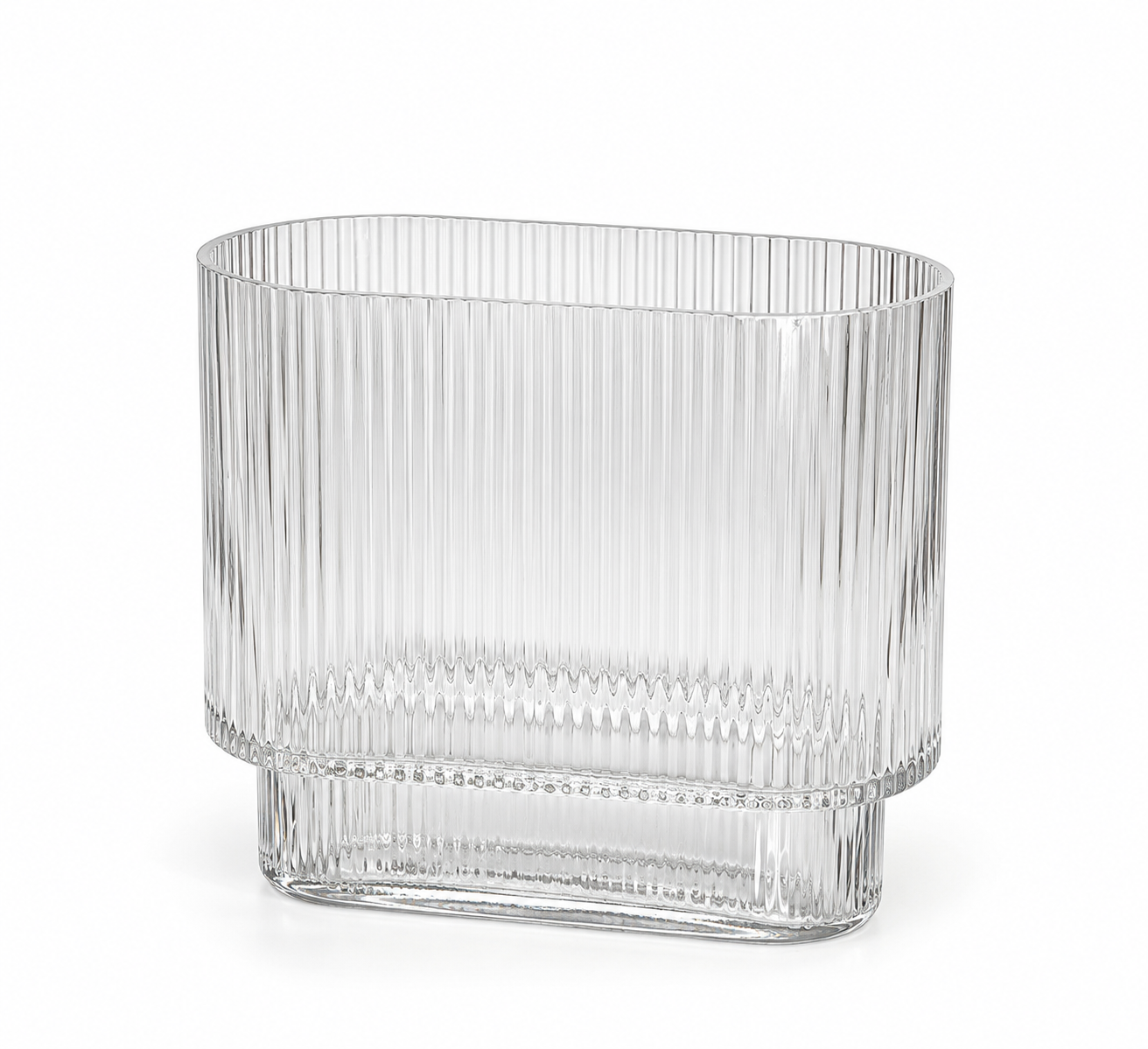 Florero oval clear