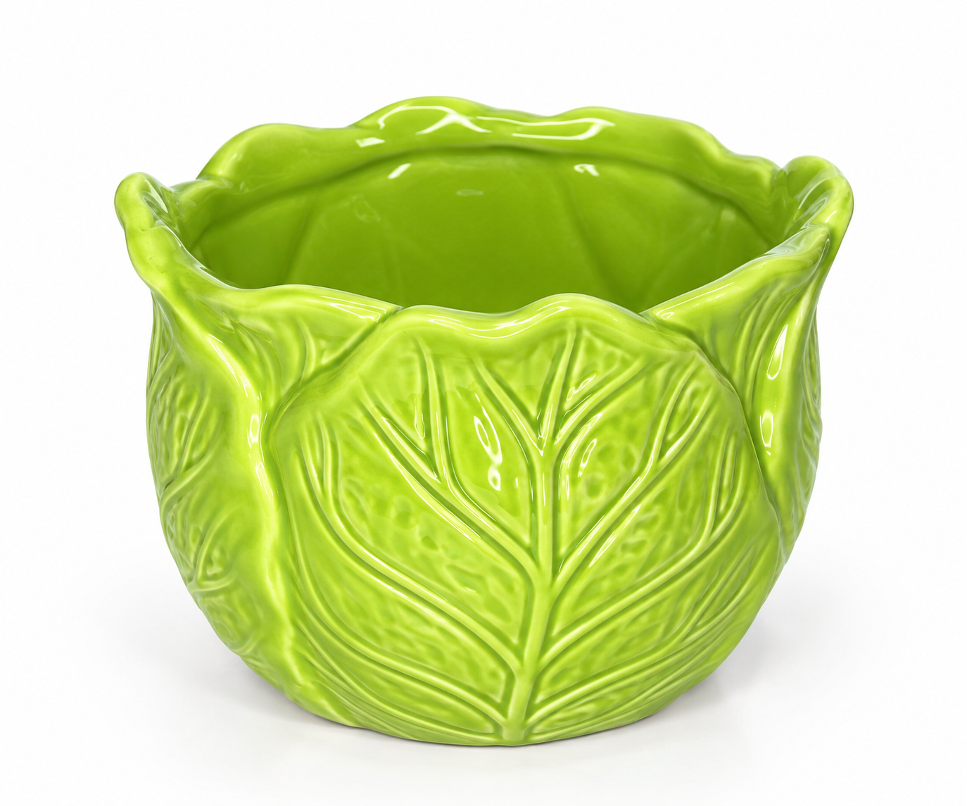 Florero lechuga verde