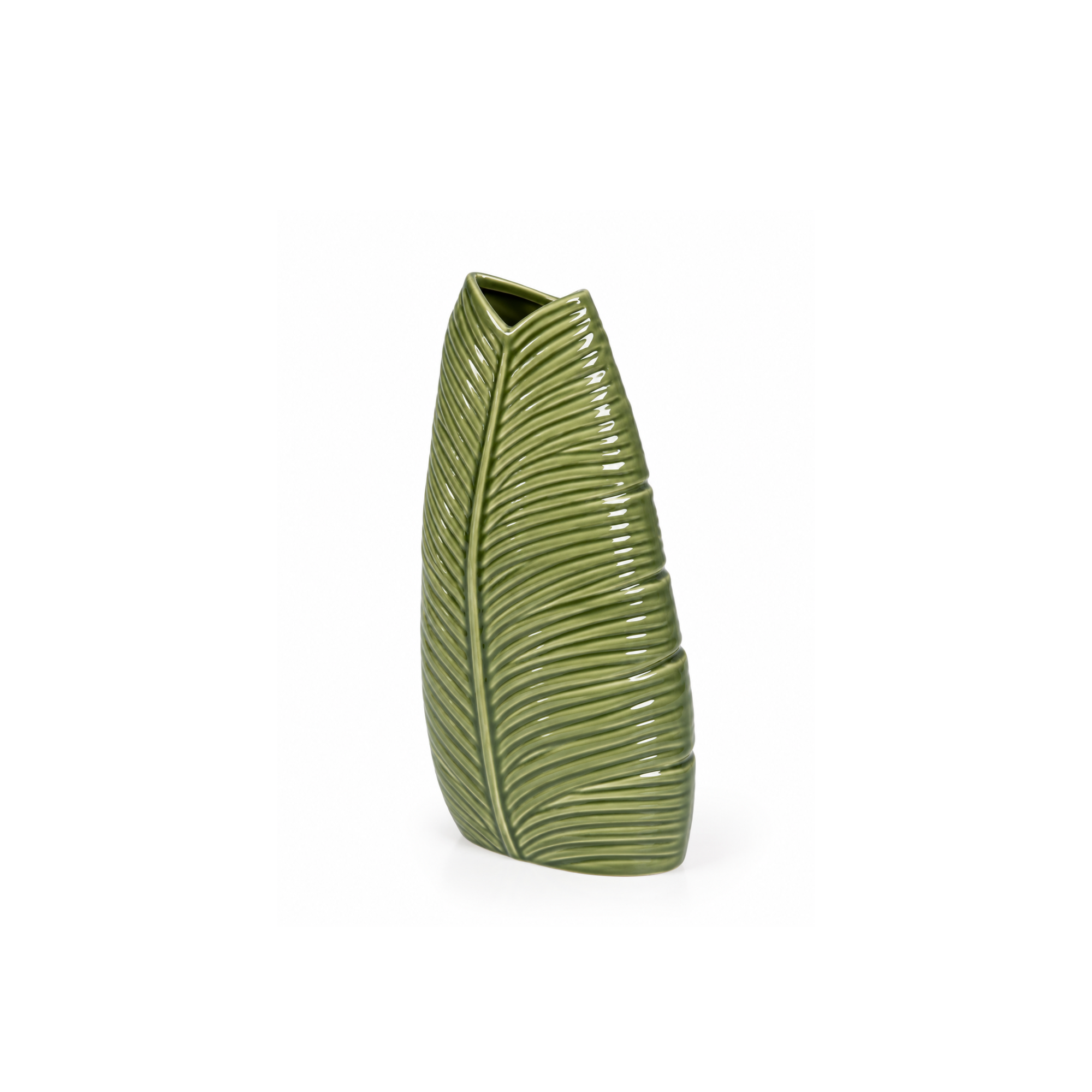 Florero hoja tropical