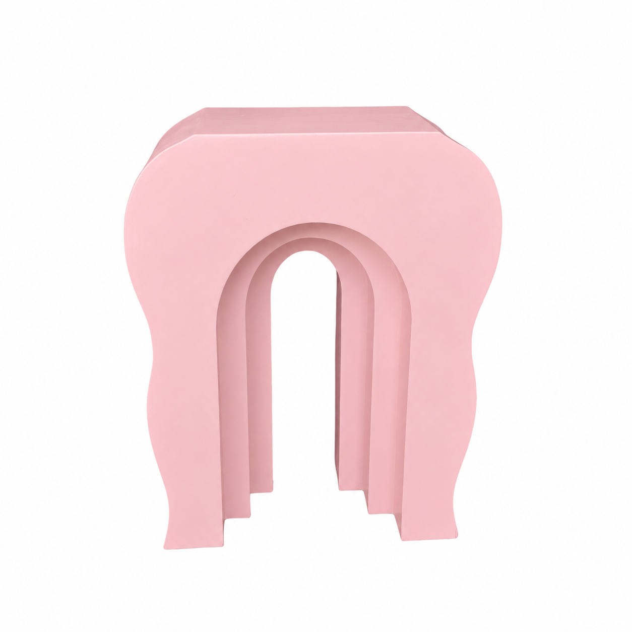 Mesa curve rosado pastel