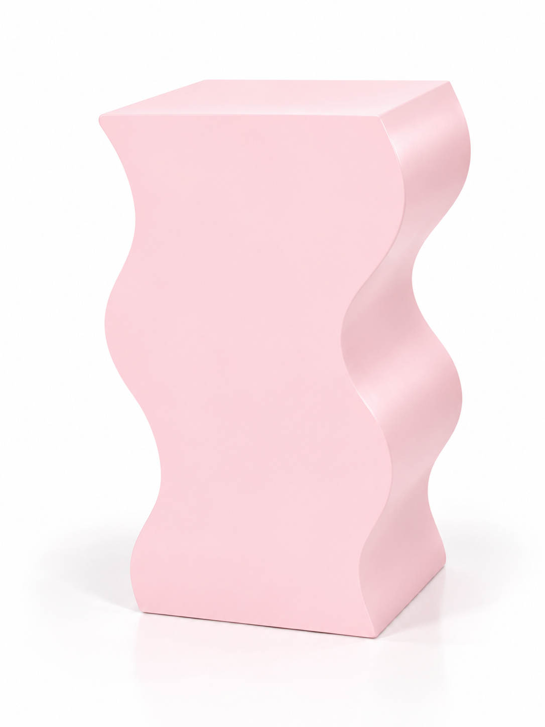 Pedestal curveado rosa pastel