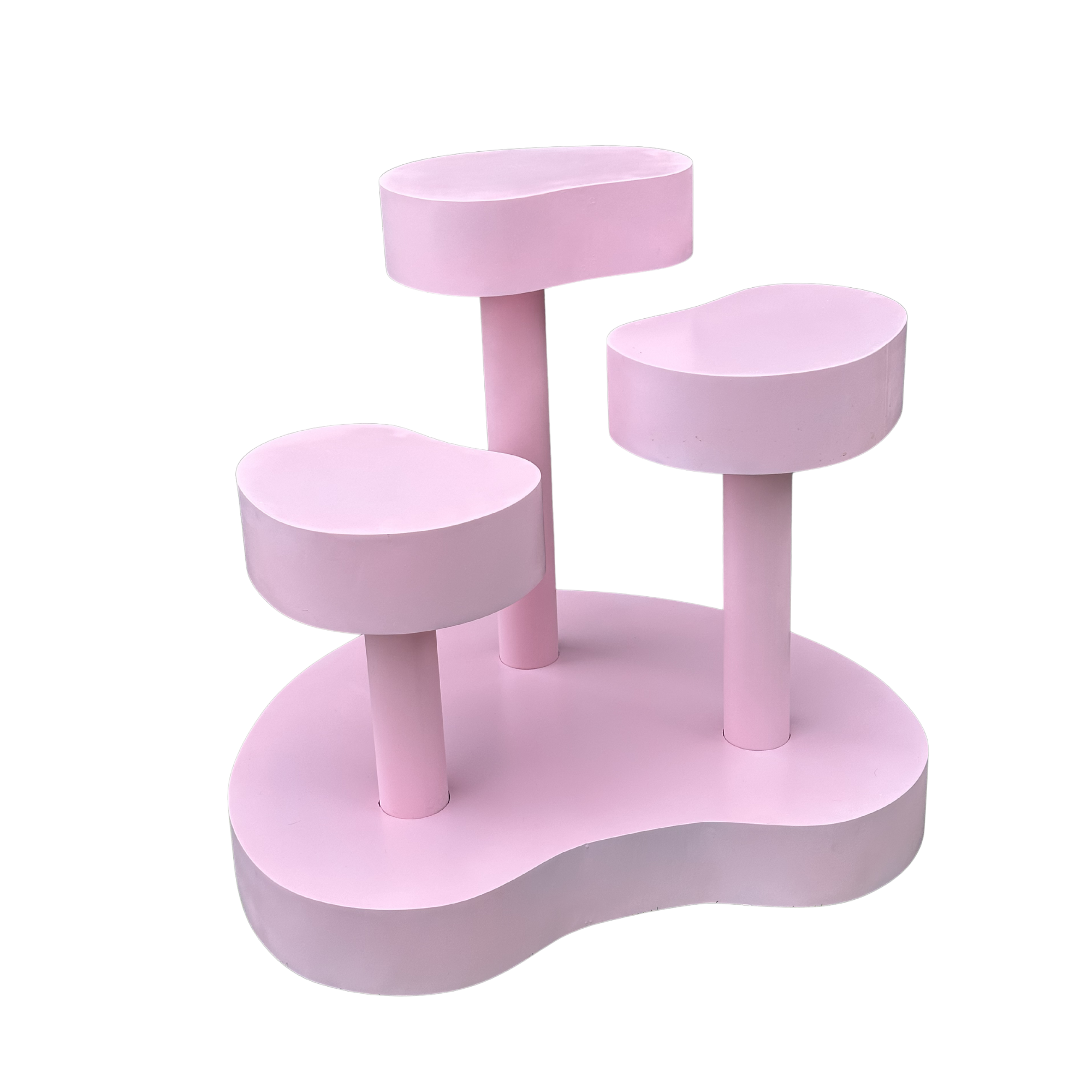 Mesa triada curve rosa pastel