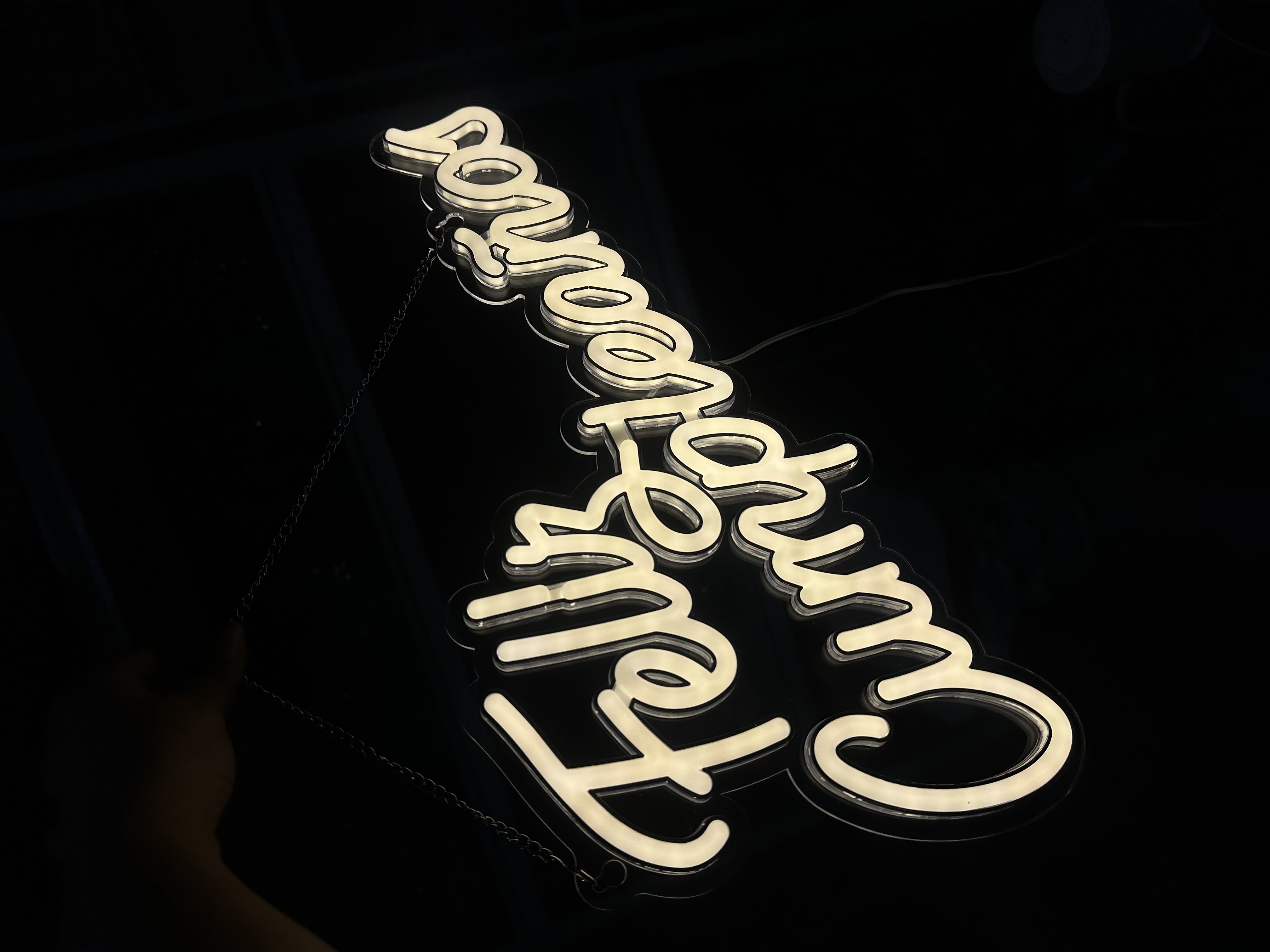 Letrero led feliz cumpleaños