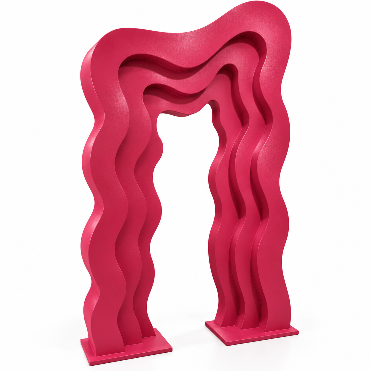 Mampara 3D curve fucsia